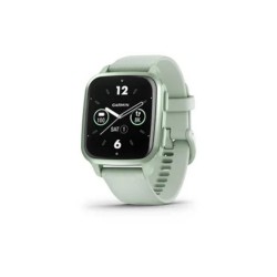 Garmin Venu® Sq 2, Metallic Mint Aluminum Bezel with Cool Mint Case and Silicone Band