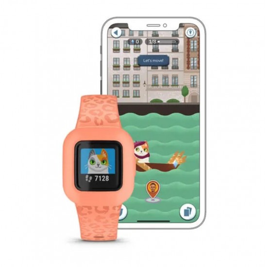 Garmin vívofit jr. 3 – Black Cosmic & Peach Leopard